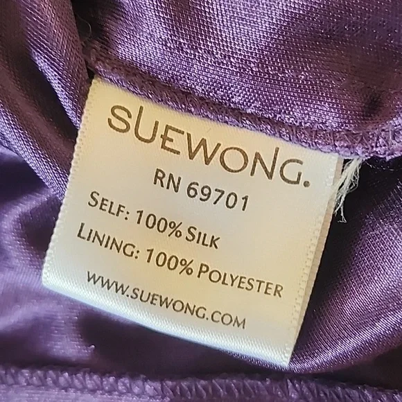 Sue Wong purple silk cocktail dress - Picture 8 of 8